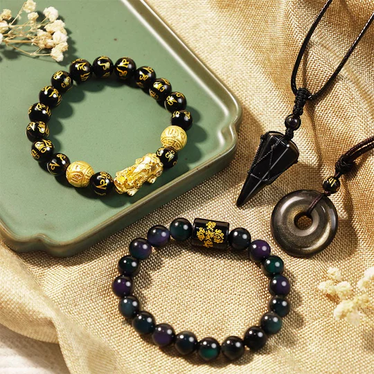 Bodhi Stones Absorbing Negative Energies Obsidian Bundle