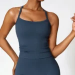 Bodhi Stones Solid Color Crop Tank Top High Waist Shorts Sports Fitness Gym Yoga Outfits