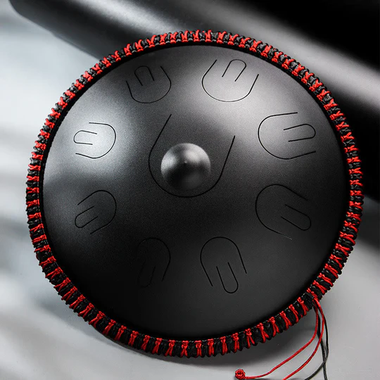 Bodhi Stones Steel Tongue Drum Sound Healing Yoga Meditation Kit 9 Note 15 Inch Handpan Instrument