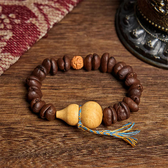 Bodhi Stones Natural Gourd Coffee Beans Bracelet