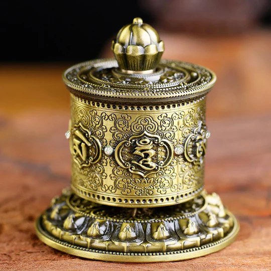 Bodhi Stones Tibetan Blessing Prayer Wheel Car Decoration