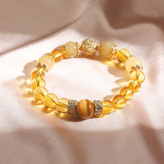 Bodhi Stones Citrine Generosity Prosperity Beaded Bracelet