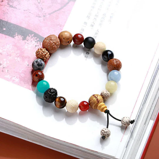 Bodhi Stones Bodhi Seed Agate Wisdom Harmony Wrist Mala Bracelet