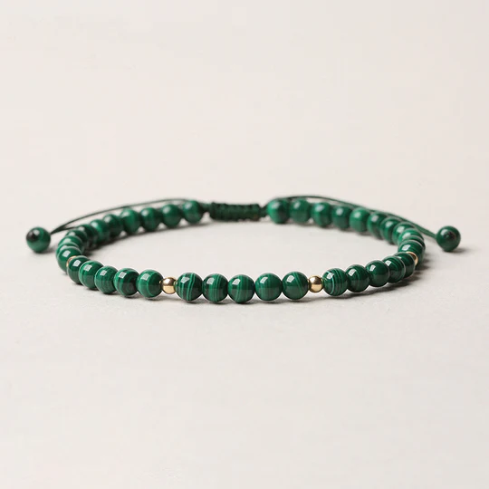Bodhi Stones Natural Malachite Protection Calmness String Bracelet