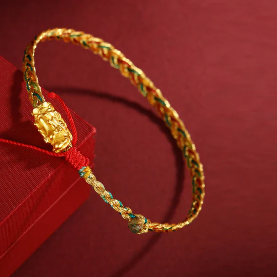 Bodhi Stones Year of the Dragon Handmade Colorful Dragon Carved Success Braided Bracelet