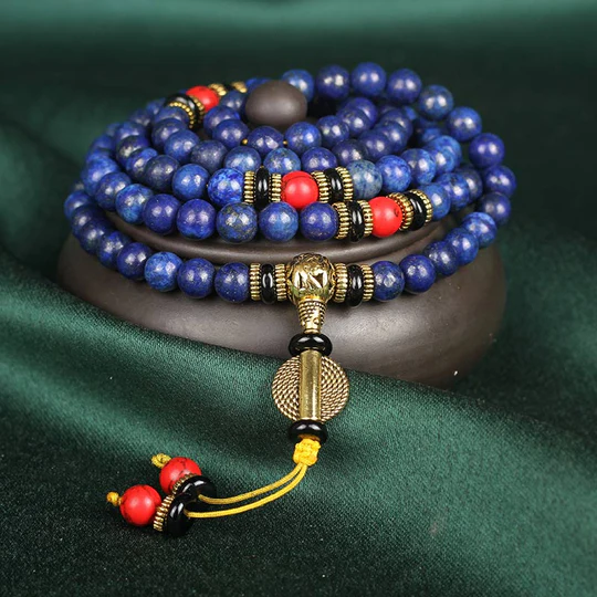 Bodhi Stones Tibetan Mala Lapis Lazuli Positive Bracelet