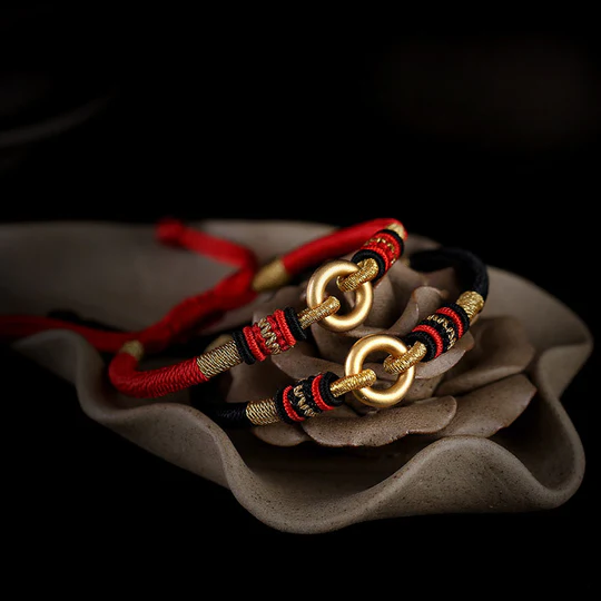 Bodhi Stones FengShui Lucky Red String Couple Bracelet