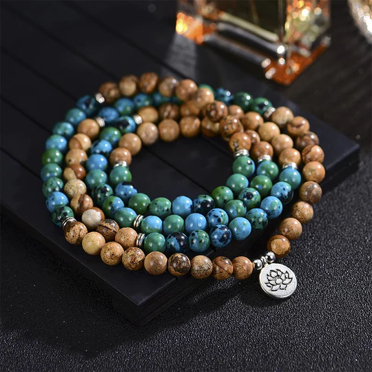 Bodhi Stones 108 Meditation Healing Multilayer Mala