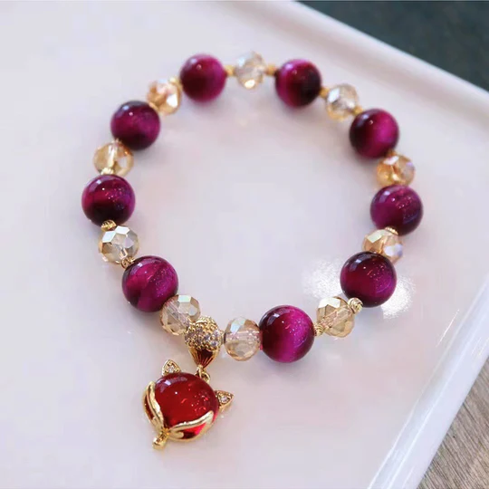 Bodhi Stones Red Tiger Eye PiXiu Fox Protection Self Confidence Bracelet
