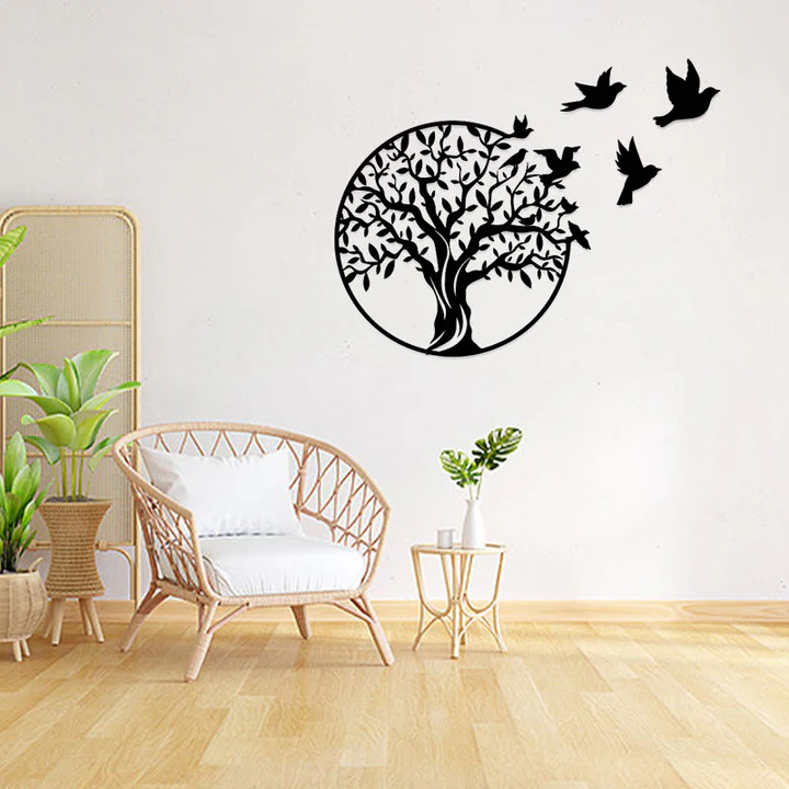 Bodhi Stones Tree of Life Birds Sign Housewarming Gift Unity Wall Art