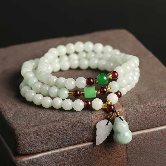 Bodhi Stones Natural Jade Pixiu Buddha Abundance Bracelet