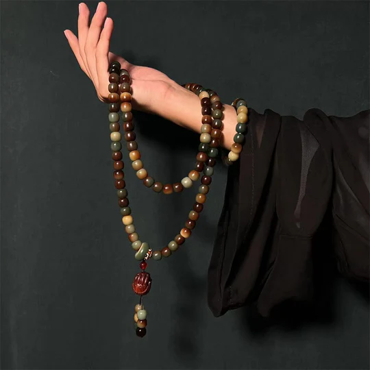 Bodhi Stones 108 Mala Beads Bodhi Seed Peace Wisdom Bracelet Wrist Mala Pocket Mala